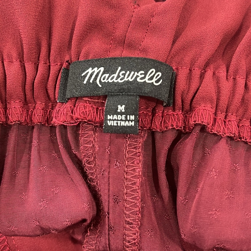 Madewell Wine Red Flutter-Sleeve Jumpsuit - Picture 12 of 14